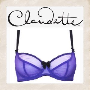 Claudette Dessious Sheer Purple Bra, 34C, NWT